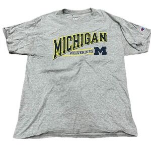 Champion x University of Michigan Wolverines Men's Medium Gray Casual TShirt